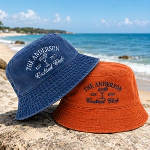 Custom Embroidered Bride Squad Bucket Hat, Personalized  display picture 2