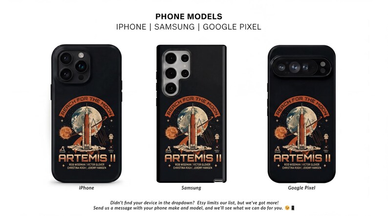 Rocket Case Artemis II NASA Rocket Phone Case, Retro Space Mission Cover, iPhone ...
