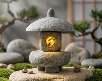 Mini Zen Pagoda Lantern – Japanese Stone Garden & Bonsai Decor