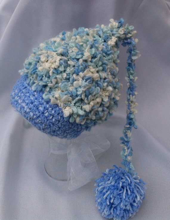 Items similar to Baby Boy or Girl Crocheted Newborn Pixie Hat Photo