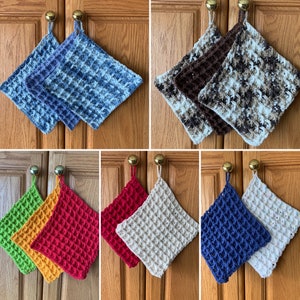 Waffle Stitch Cotton Washcloth: Thick Soft Texture, 8&quot; x 8&quot;