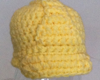 Crocheted Construction Hard Hat ~Helmet Photo Prop ~ Infant to Child Sizes  ~ Custom Hardhat ~ Halloween Construction Helmet ~