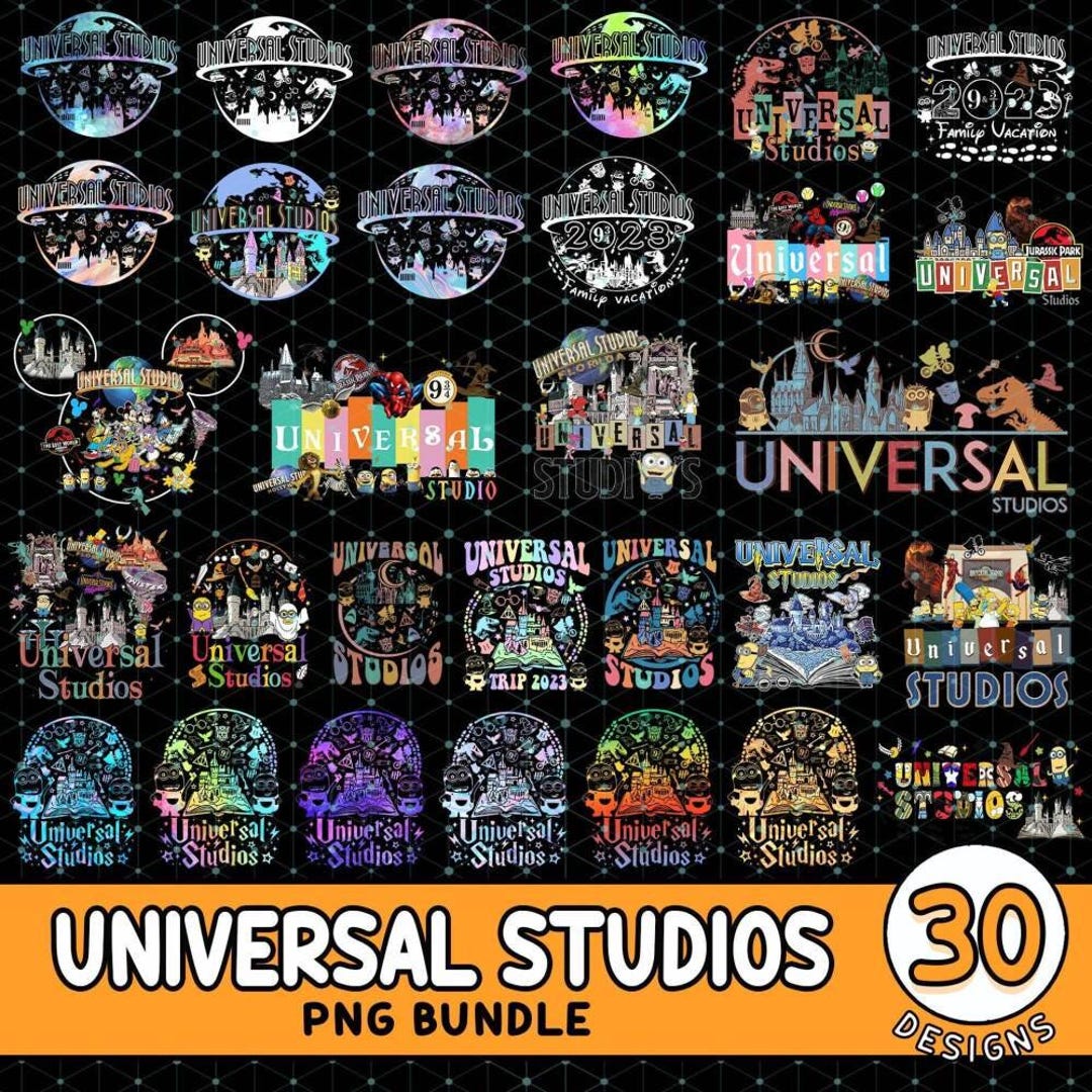 Universal Studios 30 Designs Bundle Png | Universal Png | Universal ...