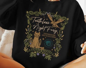 Vintage Toothless Dragon Botanical Shirt, Toothless Light Fury Shirt, Toothless Fan Gift Shirt, Disneyworld Matching 2026 Shirts