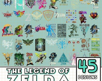 Legend Of The Zelda 45 Designs Bundle Png | Tears Of The Kingdom Png | Breath Of The Wild png | Zelda Video Game Png