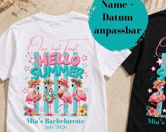 JGA Shirt Frauen personalisiert, Knalliges Bride und Bride Crew Shirt, Braut Team Shirt, Junggesellinnenabschied, Girls Trip Outfit Crew