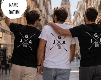 Camicia JGA Männer personalisiert, Camicia per addio al celibato, Camicia Männertrip, Vestito Junggesellenabschied, Team Groom