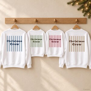 Family Shirts Weihnachten Christmas Crew Sweatshirt Familienoutfit Partnerlook Weihnachtspulli für Erwachsene und Kinder Weihnachtsgeschenk