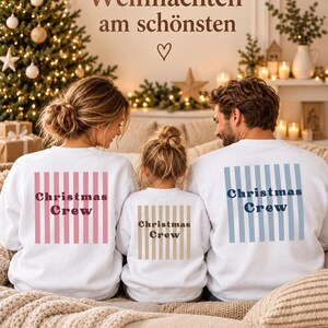 Family Shirts Weihnachten Christmas Crew Sweatshirt Familienoutfit Partnerlook Weihnachtspulli für Erwachsene und Kinder Weihnachtsgeschenk