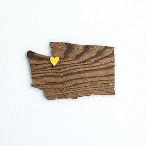 Wooden Washington State Wall Art Sign - State Of Washington Cutout Wall Decor Gift – Seattle, Spokane, Tacoma, WA