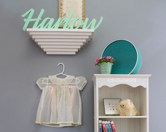 Nursery Name Sign for Girl Nursery Decor Girl Name Painted Baby Name Wooden Name Sign for Nursery