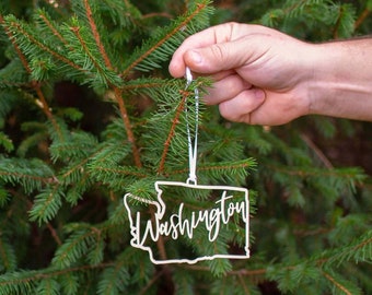 Washington State Ornament Christmas Gift - WA State Vacation Travel Souvenir
