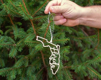 Florida Christmas Ornament Gifts: FL State Vacation Travel Souvenir