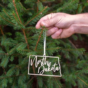 North Dakota Christmas Ornament Gift - ND State Vacation Travel Souvenir