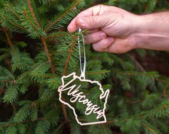 Wisconsin Christmas Ornament Gifts - WI State Vacation Travel Souvenir