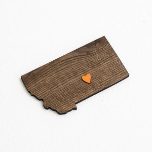 Wooden Montana State Cutout Sign Wall Art - Personalized State Home Decor Gift - Billings, Missoula, MT