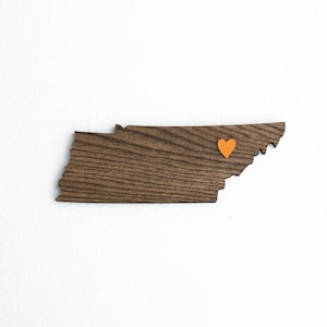 Tennessee Wooden Sign Cutout State Wall Art - Personalized State of Tennessee Home Decor Gift - Nashville, Memphis, Knoxville, TN