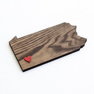 Wooden Pennsylvania Sign Home Decor - State of Pennsylvania Cutout Wall Art - Pittsburgh, Philadelphia, PA Gift