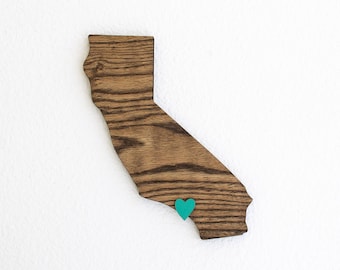 Wooden California State Sign Wall Art - Cutout State of California Home Decor Gift – Los Angeles, San Francisco, San Diego, CA