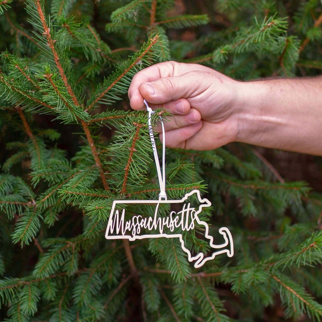 Massachusetts Christmas Ornament Gifts MA State Vacation Travel Souvenir Etsy