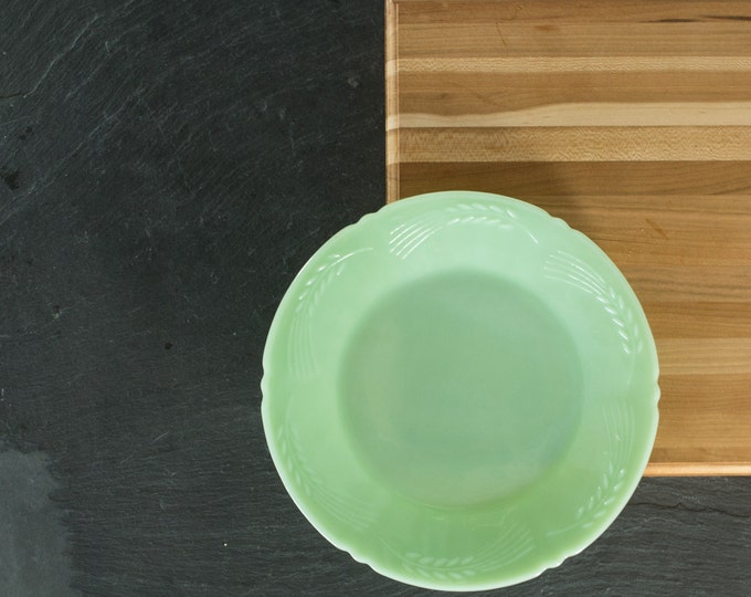 Jadeite Sheaves of Wheat Dinner Plate Fire King Jadite Rare Dinner