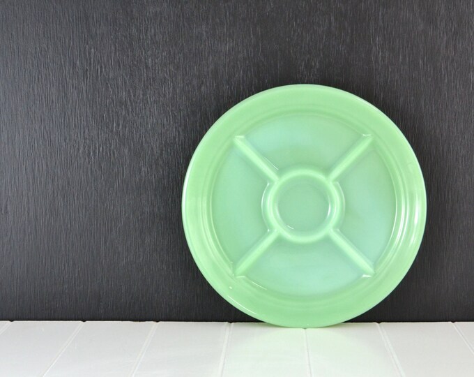 Fire King Jadeite Divided Plate 5 Compartment Plate Etsy