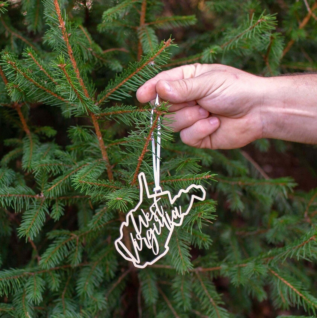 West Virginia Christmas Ornament Gift WV State Vacation Etsy