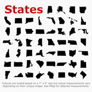 Wooden State Signs for Home Decor, State to State Cutout Wall Art Hangings image 6