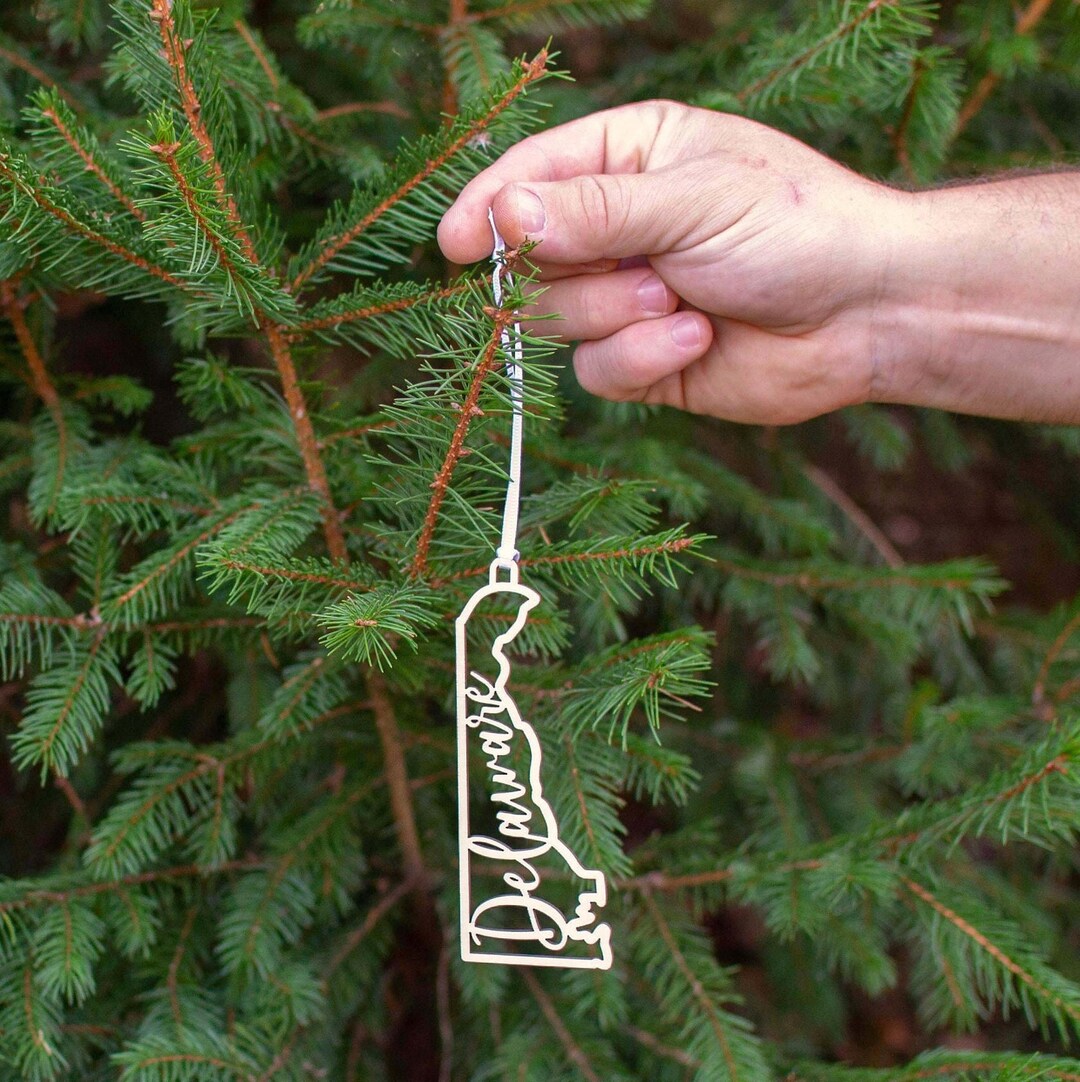Delaware Christmas Ornament Gifts DE State Vacation Travel Souvenir Etsy
