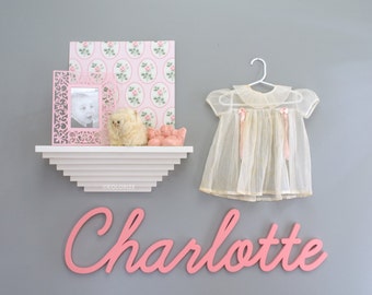 Nursery Wall Decor Cursive Name Sign - Wooden Baby Name Sign for Nursery - Cursive Baby Name Wood Name Sign