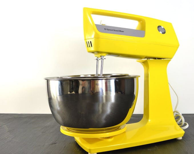 Vintage Yellow Stand Mixer Jcpenney Kitchen Appliance Etsy
