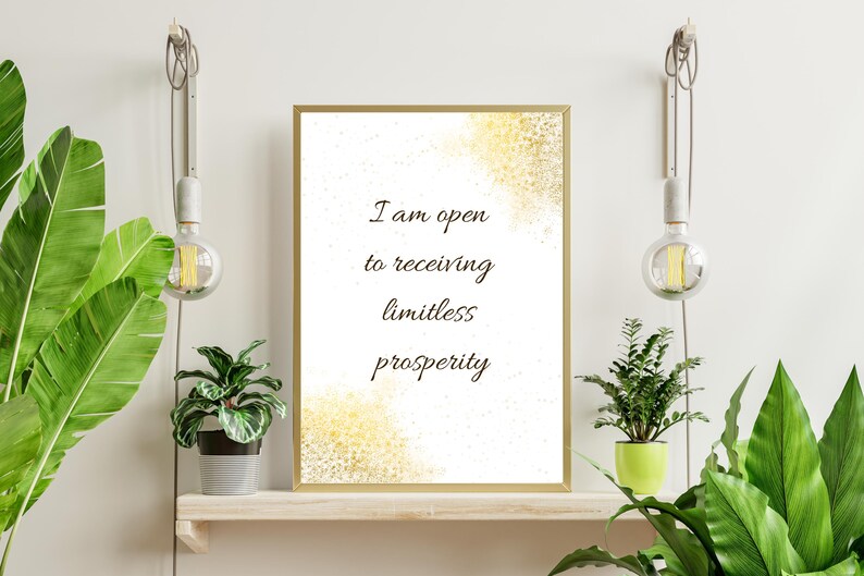 Limitless Prosperity Affirmation Wall Art Printable | Abundance ...