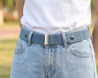 Elastic Waist Belt for Women | Buckle Free Stretch Belt | Minimalist Fashion Waist Strap Accessory
