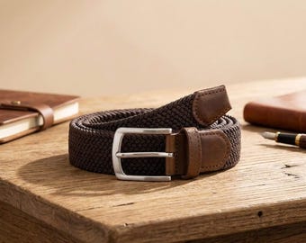 Woven Stretch Belt for Women and Men | Elastic Braided Waist Belt with Alloy Buckle | Casual Jeans and Outdoor Accessory