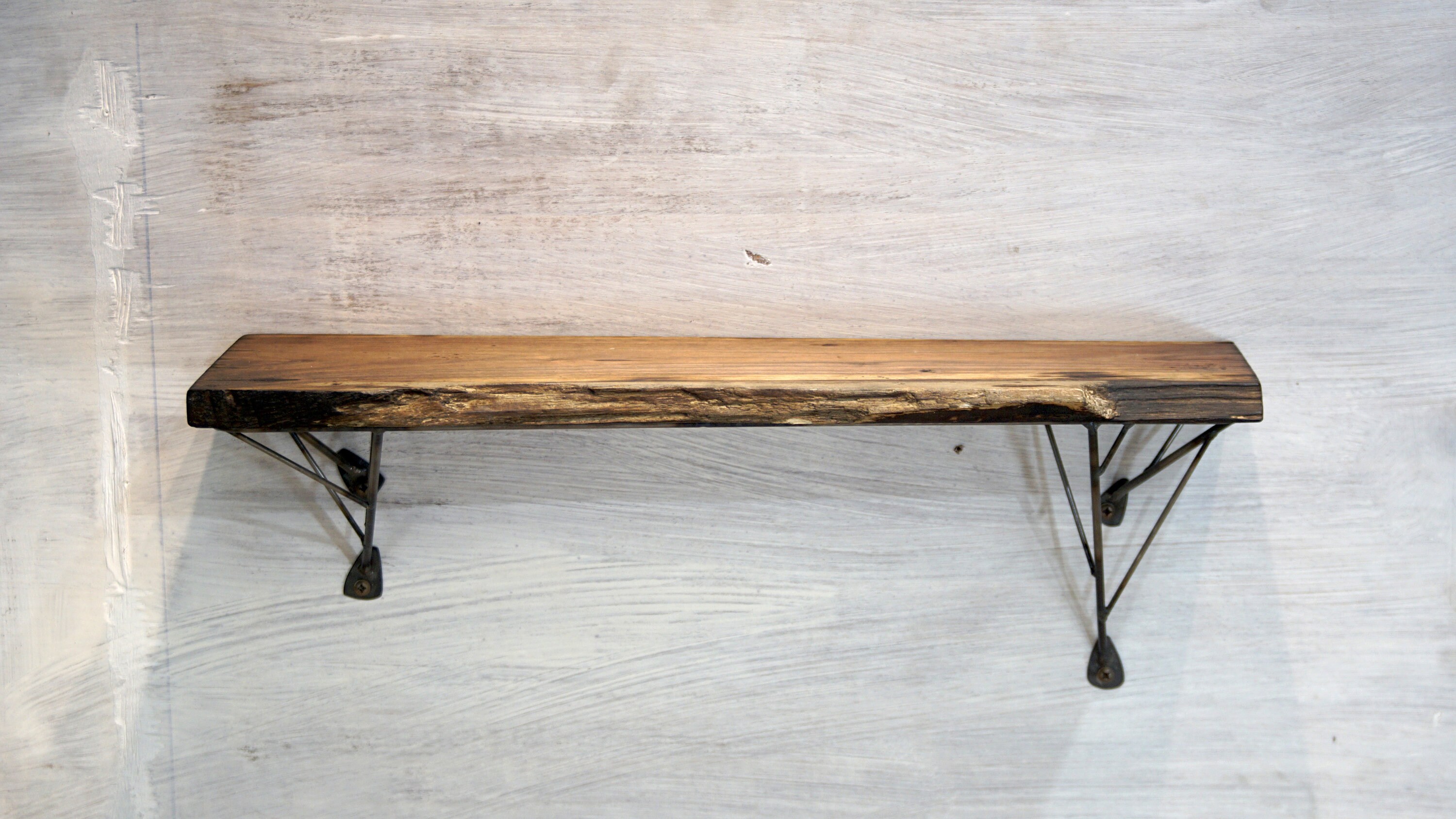 Floating Shelf Altar with organic Edge Walnut Top Etsy