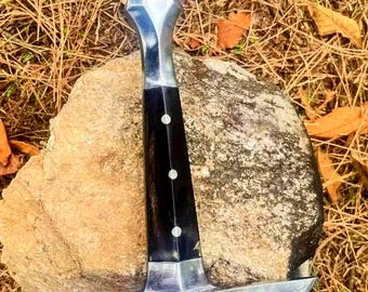 Personalized Long Sword 36 Inch Medieval Fantasy Sword  Hand Forged 5160 High Carbon Steel Sword with Leather Scabbard Gift for Husband