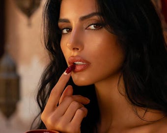 Aker Fassi Moroccan Magic Lipstick – 24H Long-Lasting Natural Lip & Cheek Tint – Traditional Terracotta Pot