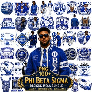 Phi Beta Sigma PNG Bundle | Fraternity Brotherhood Graphics (Digital Download)
