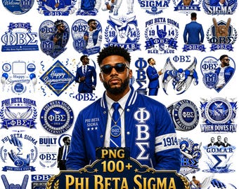 Phi Beta Sigma PNG Bundle | Fraternity Brotherhood Graphics (Digital Download)