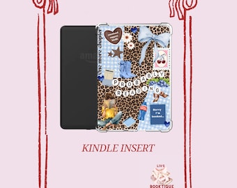 申し訳ありません、予約でいっぱいです。ヒョウ柄Kindleインサート - クリアケース用厚手フォトペーパーインサート