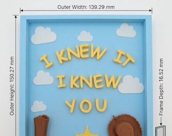 Taylor Swift x Toy Story 3D Printed Diorama Stand - "I Knew It, I Knew You" Andy's Room Clouds Swiftie Gift Aesthetic Shelf Decor