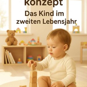 Educational concept template for a 2-year-old kindergarten child, digital documentation, pre-made customizable development report