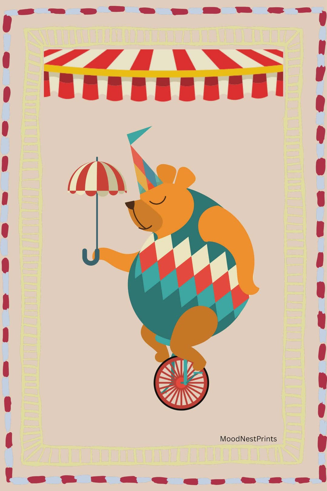 Circus Nursery Wall Art Set | Kids Room Decor Printable | Vintage ...