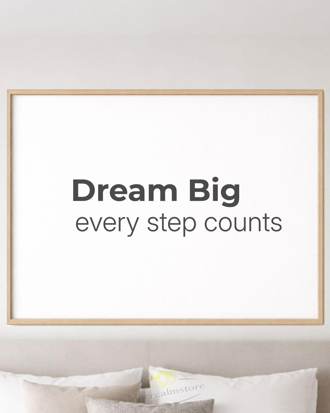 Dream Big Wall Art Printable, Every Step Counts Quote Print ...
