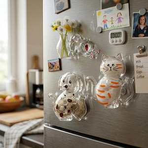 Custom Cat/Dog Whisker Jar Magnetic Fridge Magnets, Pet Memorial Gift, Dog and Cat Hair Storage Collector, Gift for Cat Lovers, Pet Keepsake