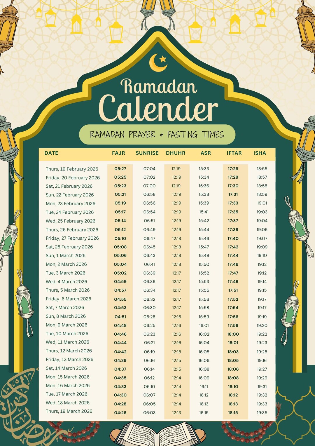 Ilustración De Calendario 2025 Reino Unido Ilustración Gráfica De