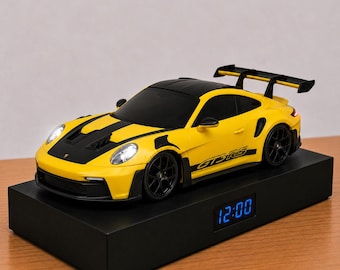 Sports Car Alarm Clock, Handmade, Realistic Engine Sound, Car Enthusiast Gift, German Performance Design
