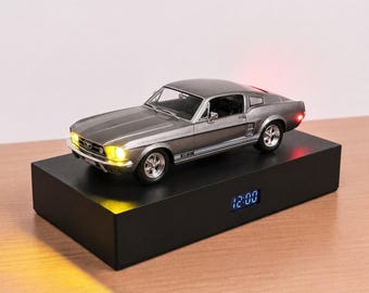 1967 Ford Mustang Gt Alarm Clock – Realistic Engine Sound, Working Headlights, Handmade, Car Enthusiast Gift