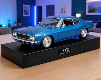 Chevrolet Camaro Z28 autowekker – motorgeluid, handgemaakt metalen model, muscle car cadeau, mancavedecor