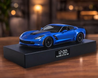 Chevrolet Corvette Z06 autowekker – motorgeluid, handgemaakt metalen model, performance autocadeau, bureaudecoratie